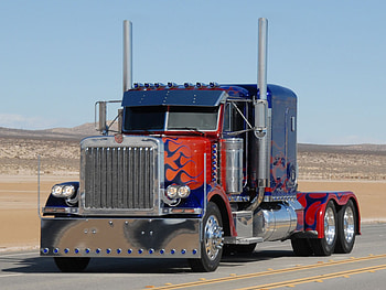 Peterbilt 379 semi-truck, Optimus Prime HD wallpaper