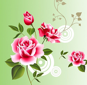 Charming Pink Roses, rose, pink, art, beautiful, pattern HD wallpaper