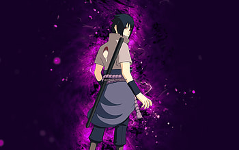 Sasuke Uchiha, , violet neon lights, Fortnite Battle Royale, Fortnite characters, Sasuke Uchiha Skin, Fortnite, Sasuke Uchiha Fortnite HD wallpaper