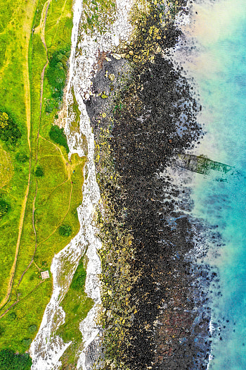 Landscape, Nature, Water, Stones, Sea, View From Above, Coast HD phone wallpaper