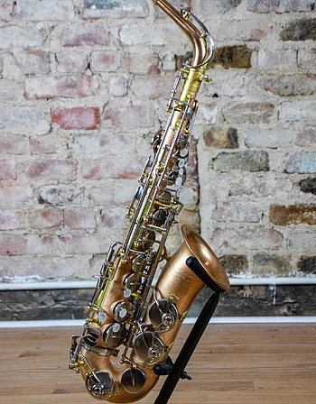 JL Woodwinds Custom Unlacquered Copper Alto, Saxo HD phone wallpaper