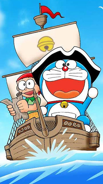 Shinchan And Doraemon, Navy, Pirate HD phone wallpaper