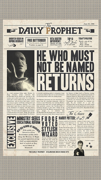 Harry Potter, news, newspaper, mage, harrypotter, wizard, hogwarts, gryffindor, voldemort HD phone wallpaper