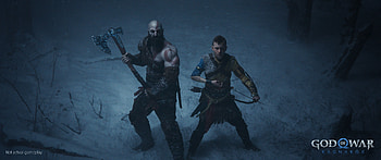 : Kratos and Atreus in God of War: Ragnarök, video game, God of War: Ragnarök, Kratos (God Of War), Atreus (God Of War) HD wallpaper