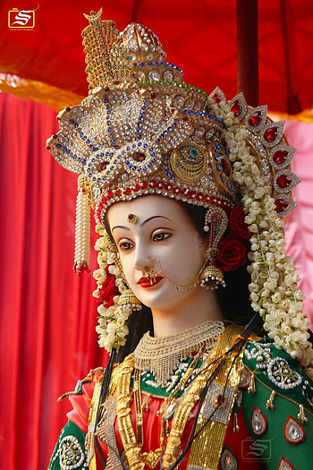 navratri mata rani , tradition, temple, jewellery, bride, ceremony HD phone wallpaper