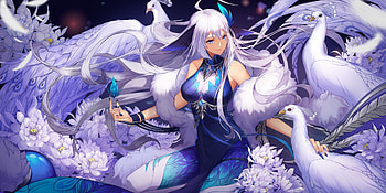 Princess, girl, swan, anime HD wallpaper