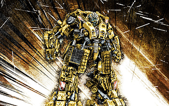 Canopy, grunge art, Transformers, Autobot, creative, brown abstract rays, Canopy Transformer, Canopy HD wallpaper