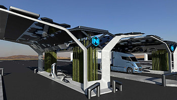 Fuel Station, Nikola Motor HD wallpaper