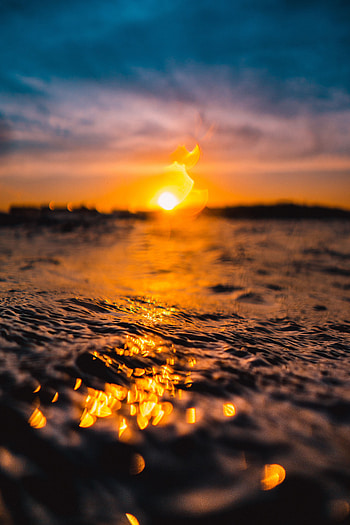 Water, Sunset, Macro, Glare, Shine, Light HD phone wallpaper