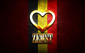 I Love Zemst, belgian cities, golden inscription, Day of Zemst, Belgium, golden heart, Zemst with flag, Zemst, Cities of Belgium, favorite cities, Love Zemst HD wallpaper
