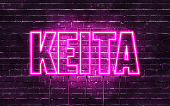 Happy Birtay Keita, , pink neon lights, Keita name, creative, Keita Happy Birtay, Keita Birtay, popular japanese female names, with Keita name, Keita HD wallpaper