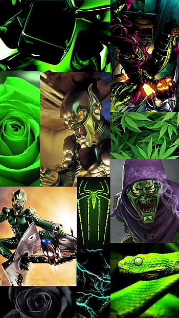 Spiderman, aesthetic, art, colour, green, marvel, avengers, green_goblin HD phone wallpaper