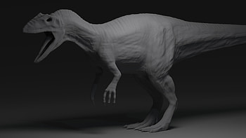Allosaurus, Blender sculpt, Artistic creation, Digital modeling HD wallpaper