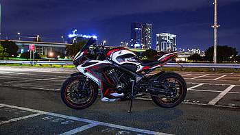 Red White Black Honda CB650R Motorcycle Bike HD wallpaper
