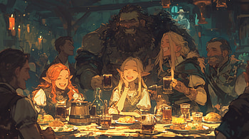 Happy Hour at the Tavern, tavern, fantasy, Happy, elf, RPG HD wallpaper