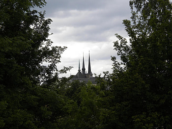Luxembourg-cathedral towers, other, monuments, views, places HD wallpaper