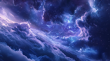 Cosmic Storm : A Celestial Spectacle, space, galaxy, cloud, Stars HD wallpaper