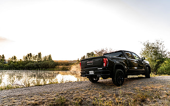 GMC Sierra, Rear view charm, Black beauty, Unmatched power HD wallpaper