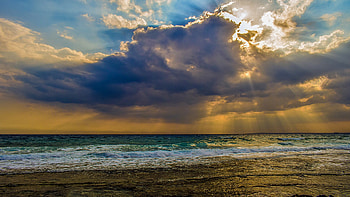 Seascape travels, Sunset at sea, , Calming atmosphere HD wallpaper
