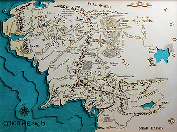 3D puzzle, Lord of the Rings Map HD wallpaper