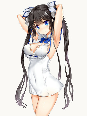 Hestia illustration, artwork, Anime , Dungeon-themed HD phone wallpaper