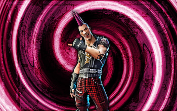 Riot, purple grunge background, Fortnite, vortex, Fortnite characters, Riot Skin, Fortnite Battle Royale, Riot Fortnite HD wallpaper