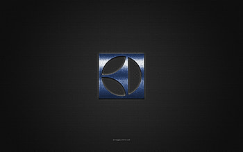 Electrolux logo, blue shiny logo, Electroluxmetal emblem, gray carbon fiber texture, Electrolux, brands, creative art, Electrolux emblem HD wallpaper