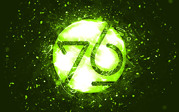 system76 lime logo, , lime neon lights, Linux, creative, lime abstract background, system76 logo, OS, system76 HD wallpaper