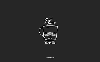 I love Espresso Noisette Coffee, , gray background, Espresso Noisette Coffee recipe, chalk art, Espresso Noisette Coffee, coffee menu, coffee recipes, Espresso Noisette Coffee ingredients, Espresso Noisette HD wallpaper