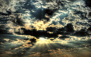 Landscape, Sky, Sun, Clouds HD wallpaper