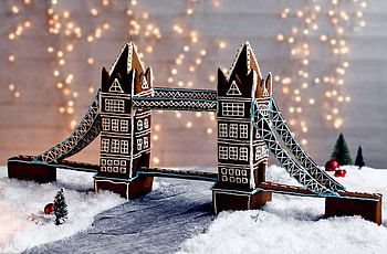 Gingerbread Tower Bridge, Abstract, graphy, Gingerbread, Tower, Bridge HD wallpaper