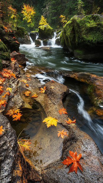 Waterfalls, Rivers HD phone wallpaper
