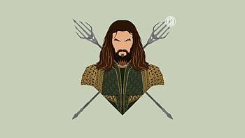 Aquaman Minimalism , aquaman, superheroes, minimalism, deviantart HD wallpaper