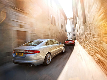 jaguar xf, british, road, jaguar, house HD wallpaper
