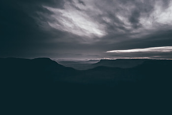 Mountains, Clouds, Dark, National Park, Australia, Blue Mountains HD wallpaper