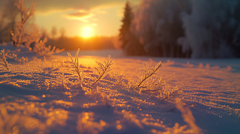 Winter Sunrise Sparkle -, winter, winter sunrise, snow, nature HD wallpaper