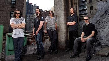 dream theater, roof, city, chair, street HD wallpaper