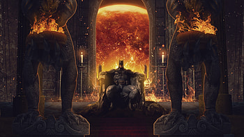 Bat Throne, batman, superheroes, artwork, behance HD wallpaper