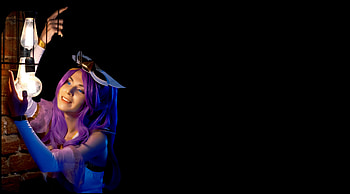 night lights, girl, abstract, lights, dark HD wallpaper