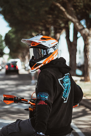 Minimalism, Motorcyclist, Helmet, Motorcycle, Hoodie, Hoodies, Equipment, Outfit HD phone wallpaper