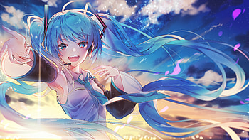 Hatsune Miku, Anime , Music studio setting, Ethan Simpson's post HD wallpaper