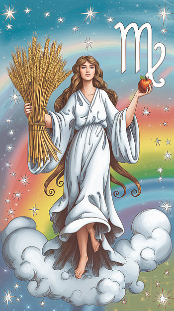 Virgo Elegance: A Celestial , astrology, wheat HD phone wallpaper
