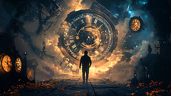Epic Time Traveler: A Stunning Ultra, Time Traveler, Time Travel, fantasy, clock, surreal HD wallpaper