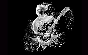 Flushed, 3d and cg, flush, abstract, guitar, water, rock HD wallpaper
