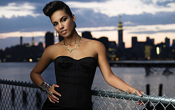 Alicia Keys, jewel, black, model, singer, girl, actress, woman HD wallpaper
