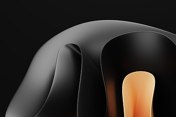 black, Abstract, shapes, oled, abstract black HD wallpaper