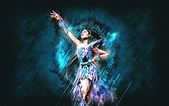 Fortnite Rift Goddess Ariana Grande Skin, Fortnite, main characters, blue stone background, Rift Goddess Ariana Grande, Fortnite skins, Rift Goddess Ariana Grande Skin, Rift Goddess Ariana Grande Fortnite, Fortnite characters HD wallpaper
