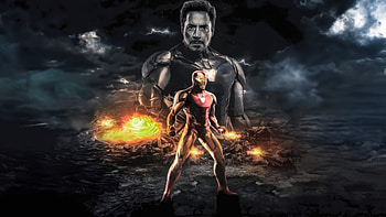 Iron Man Epic Encounter, iron-man, superheroes, artwork, digital-art, art HD wallpaper