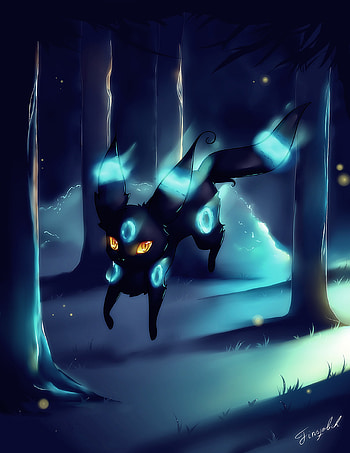 ... Shiny Umbreon, Pokemon (with Speedpaint Video) by FinsterlichArt HD phone wallpaper