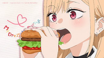 My Dress-Up Darling — Marin Kitagawa's Burger Bite, Anime, My Dress-Up Darling, Marin Kitagawa HD wallpaper